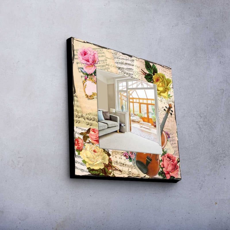 Dekorspeil 50x50 cm - Flerfarget - Interiør - Speil - Veggspeil