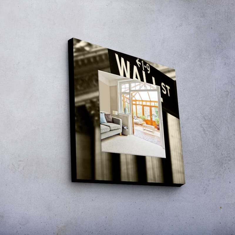 Dekorspeil 50x50 cm - Flerfarget - Interiør - Speil - Veggspeil