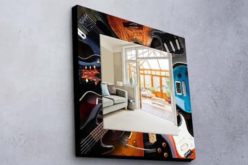 Dekorspeil 50x50 cm - Flerfarget - Interiør - Speil - Veggspeil