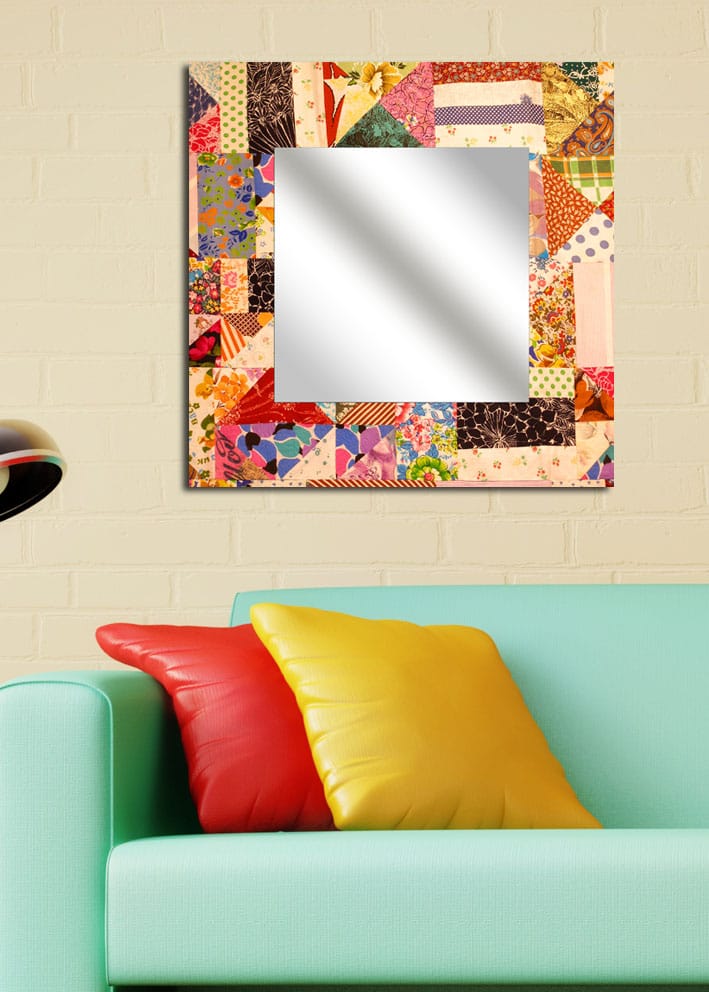 Dekorspeil Krasnaja 50x50 cm Abstract - Plexiglass/Flerfarget - Gangspeil - Veggspeil