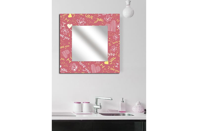 Dekorspeil Krasnaja 50x50 cm Christmas Love - Plexiglass / flerfarget - Gangspeil - Veggspeil