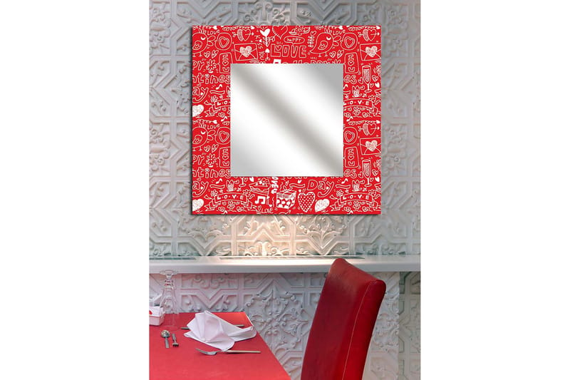 Dekorspeil Krasnaja 50x50 cm Christmas Love - Plexiglass / flerfarget - Gangspeil - Veggspeil
