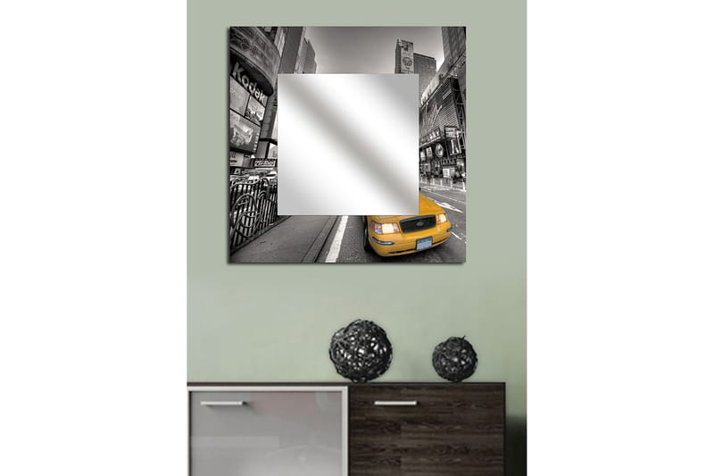 Dekorspeil Krasnaja 50x50 cm City New York - Plexiglass / flerfarget - Gangspeil - Veggspeil