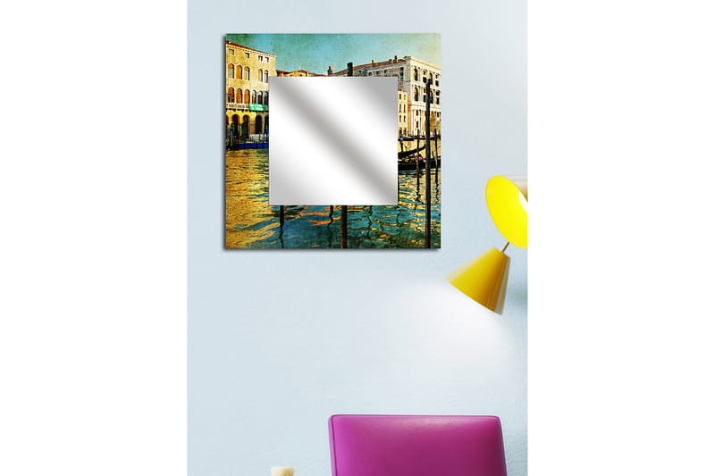 Dekorspeil Krasnaja 50x50 cm City - Plexiglass / flerfarget - Gangspeil - Veggspeil