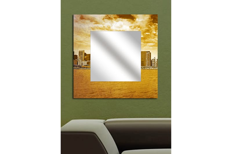 Dekorspeil Krasnaja 50x50 cm City - Plexiglass / flerfarget - Gangspeil - Veggspeil