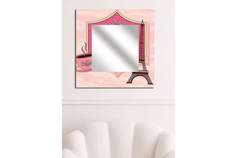 Dekorspeil Krasnaja 50x50 cm City Paris - Plexiglass / flerfarget - Gangspeil - Veggspeil