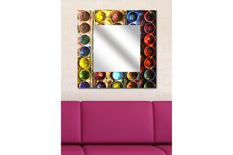 Dekorspeil Krasnaja 50x50 cm Colorful - Plexiglass / flerfarget - Gangspeil - Veggspeil