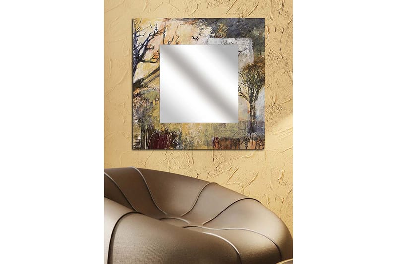 Dekorspeil Krasnaja 50x50 cm Nature - Plexiglass / flerfarget - Gangspeil - Veggspeil