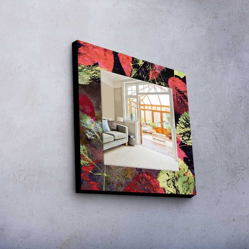 Denisova Dekorspeil 50x50 cm Christmas - Speilglass / stoff / flerfarget - Interiør - Speil - Veggspeil