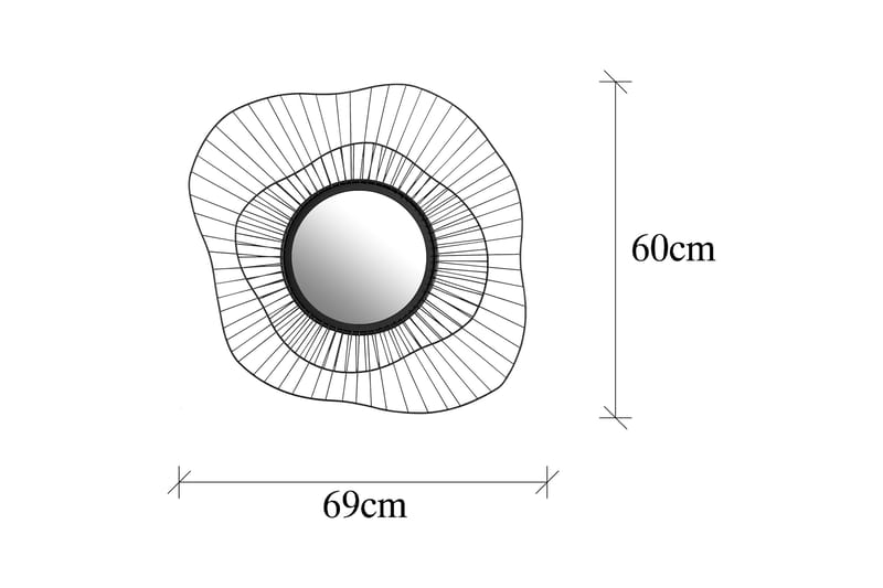 Euro Flora Speil - Svart - Interiør - Speil - Veggspeil