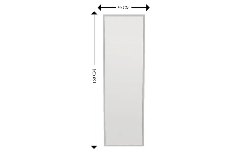 Falesia Speil 50 cm Rektangulær - Hvit - Interiør - Speil - Veggspeil