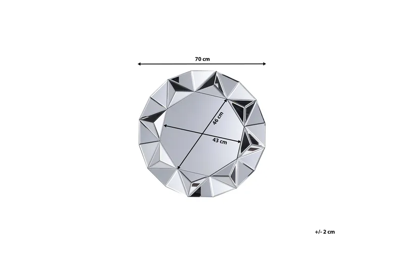 Habay Speil 70 cm - Sølv - Interiør - Speil - Veggspeil