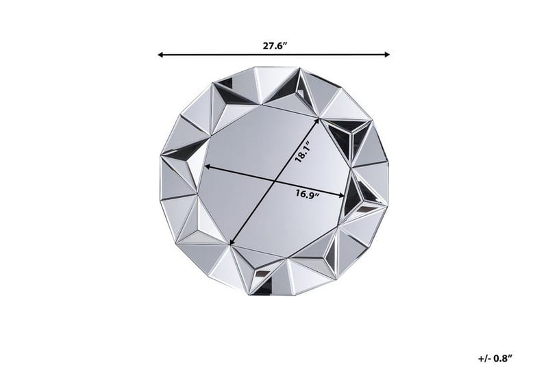 Habay Speil 70 cm - Sølv - Interiør - Speil - Veggspeil
