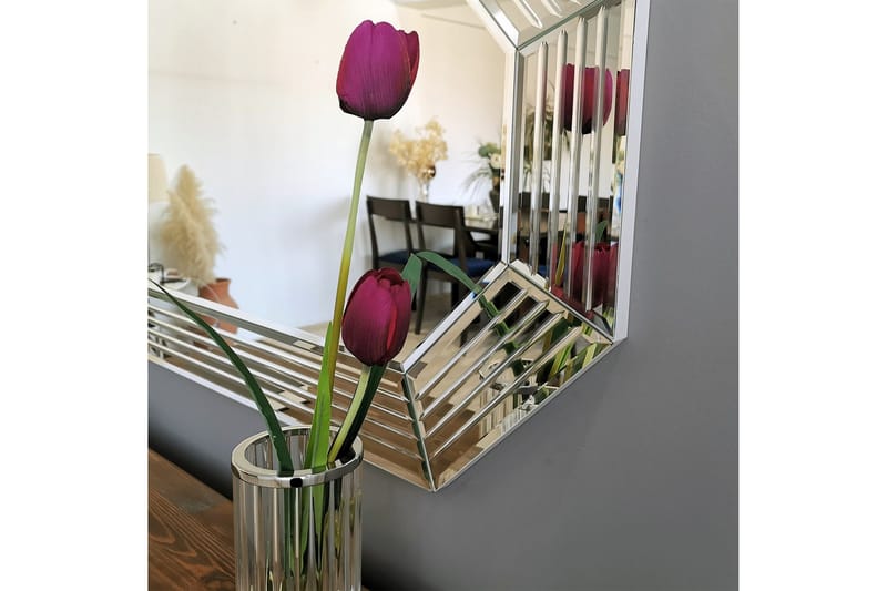 Hacher Dekorasjonsspeil 60 cm - Sølv - Interiør - Speil - Veggspeil