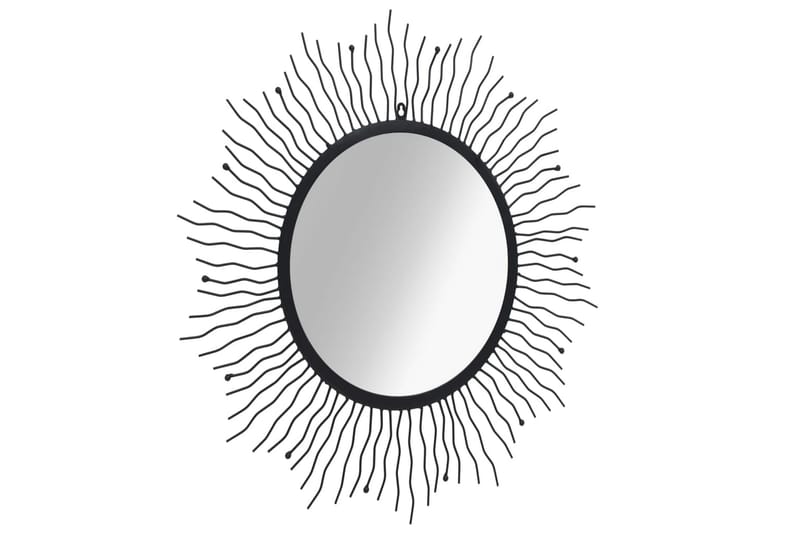 Hagespeil solstråle 80 cm svart - Beige - Gangspeil - Veggspeil