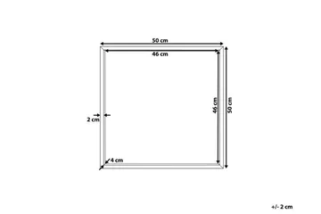 Henneberg Speil 50x50 cm - Svart - Interiør - Speil - Veggspeil