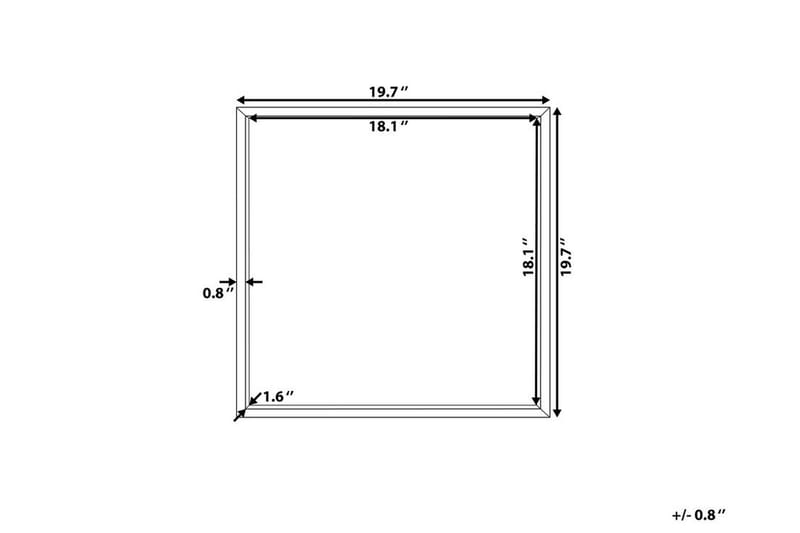 Henneberg Speil 50x50 cm - Svart - Interiør - Speil - Veggspeil