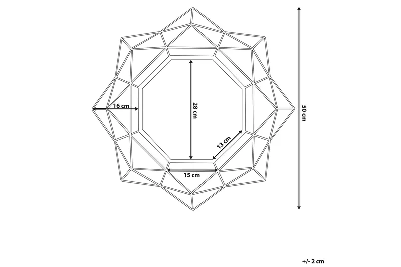 Hillion Speil 50 cm - Gull - Interiør - Speil - Veggspeil