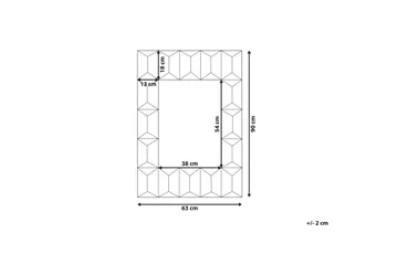 Hizote Speil 63x90 cm - Flerfarget - Interiør - Speil - Veggspeil