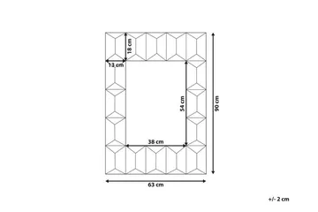Hizote Speil 63x90 cm - Flerfarget - Interiør - Speil - Veggspeil