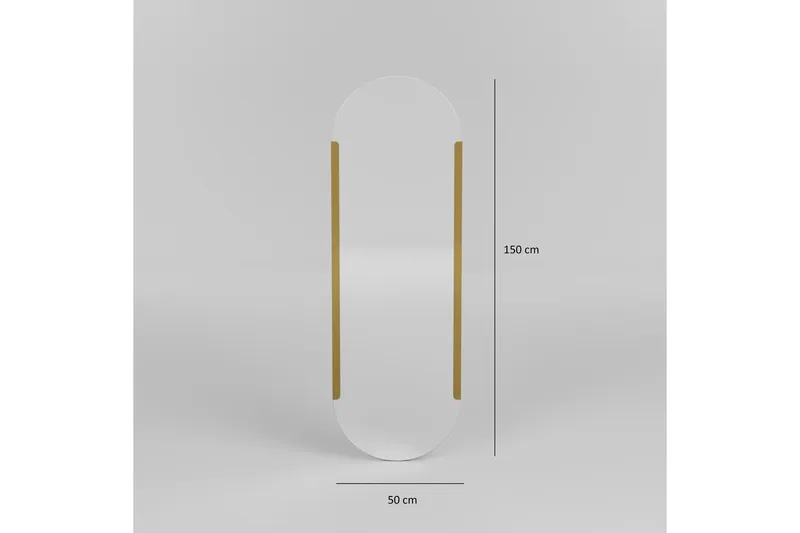 Ingang Speil 50 cm Rektangulær - Gull - Interiør - Speil - Veggspeil