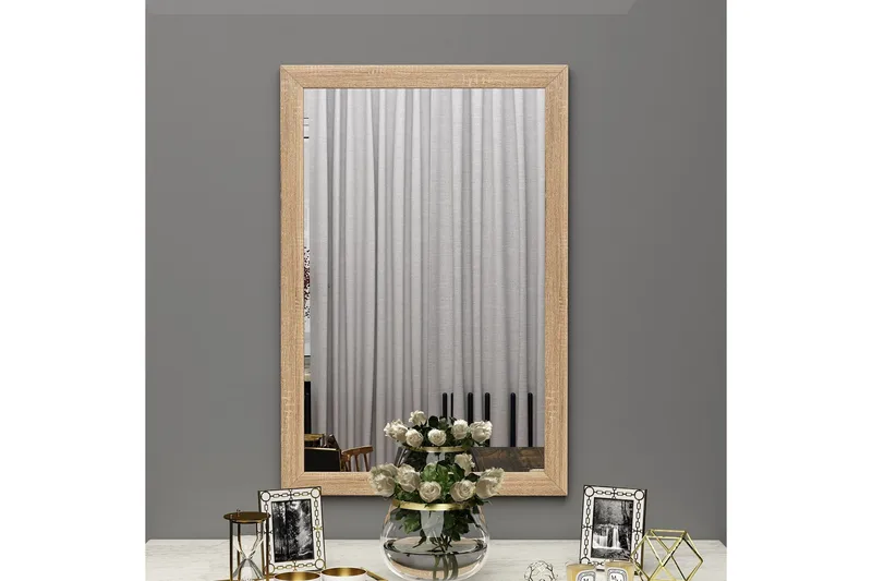 Iuydu Speil 50 cm Rektangulær - Tre/Natur - Interiør - Speil - Veggspeil