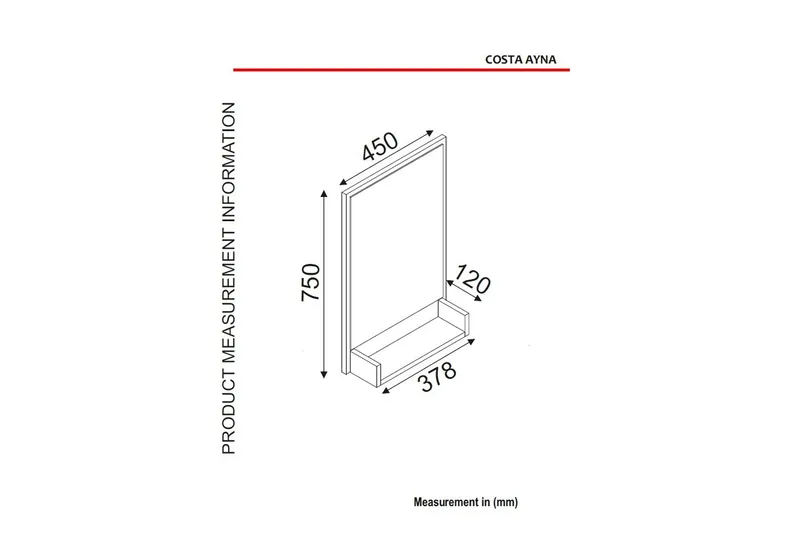 Kallina Speil 75 cm - Beige - Interiør - Speil - Veggspeil