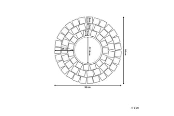 Labrite Speil 90 cm - Gull - Interiør - Speil - Veggspeil