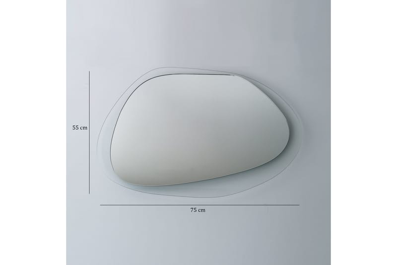 Lepinas asymmetrisk veggspeil 55x75 cm - Herdet Glass - Interiør - Speil - Veggspeil
