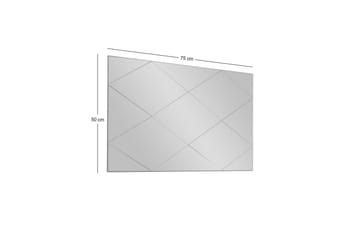 Lossa Speil 50 cm Rektangulær - Hvit - Interiør - Speil - Veggspeil