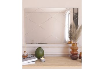 Lossa Speil 50 cm Rektangulær - Hvit - Interiør - Speil - Veggspeil