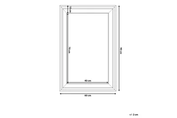 Lunel Speil 61 cm - Hvit - Interiør - Speil - Veggspeil