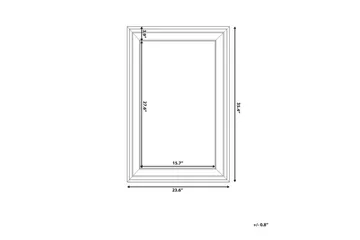 Lunel Speil 61 cm - Hvit - Interiør - Speil - Veggspeil