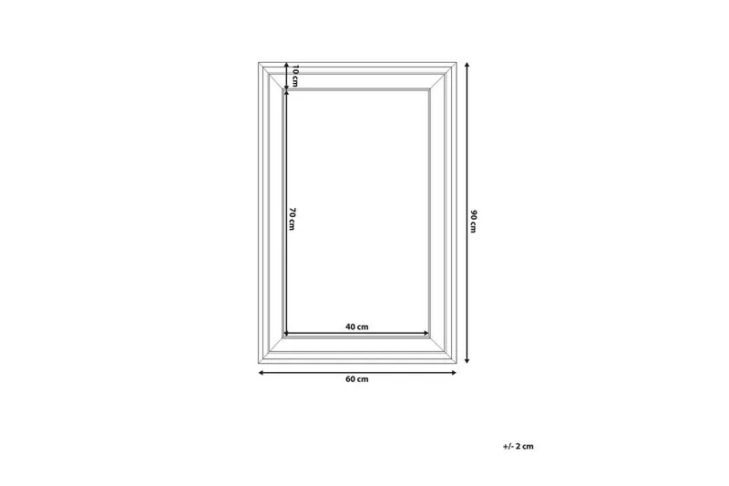Lunel Speil 61 cm - Hvit - Interiør - Speil - Veggspeil