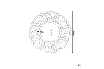 Mornai Speil 70 cm - Sølv - Interiør - Speil - Veggspeil