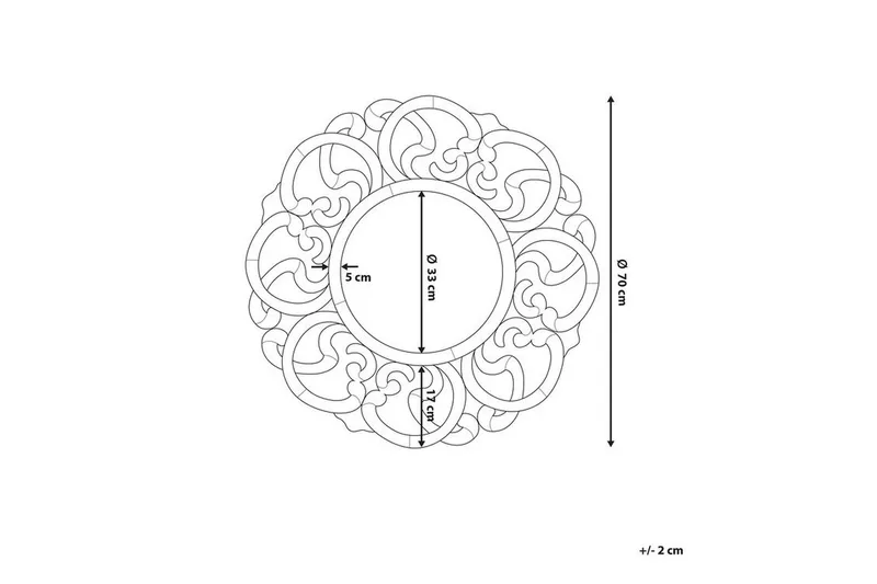 Mornai Speil 70 cm - Sølv - Interiør - Speil - Veggspeil