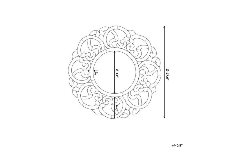 Mornai Speil 70 cm - Sølv - Interiør - Speil - Veggspeil
