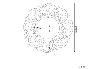 Mornai Speil 70 cm - Sølv - Interiør - Speil - Veggspeil
