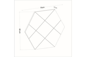 Nady Speil 70 cm Rektangulær - Hvit - Interiør - Speil - Veggspeil