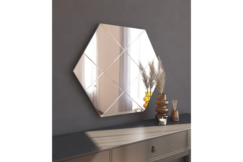 Nady Speil 70 cm Rektangulær, Hvit