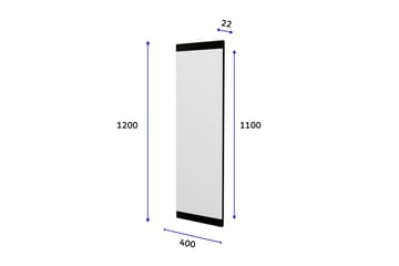 Neom Speil 40 cm Rektangulær - Svart - Interiør - Speil - Veggspeil