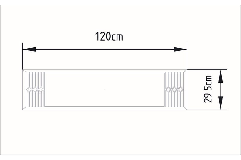 Ocotla Veggspeil 90x22 cm - Hvit - Interiør - Speil - Veggspeil