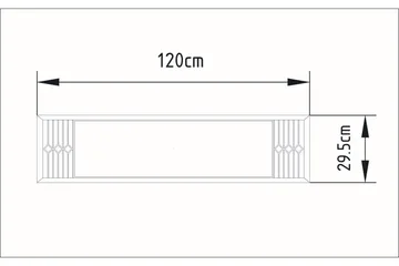 Ocotla Veggspeil 90x22 cm - Hvit - Interiør - Speil - Veggspeil