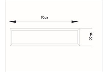 Ocotla Veggspeil 90x22 cm - Hvit - Interiør - Speil - Veggspeil