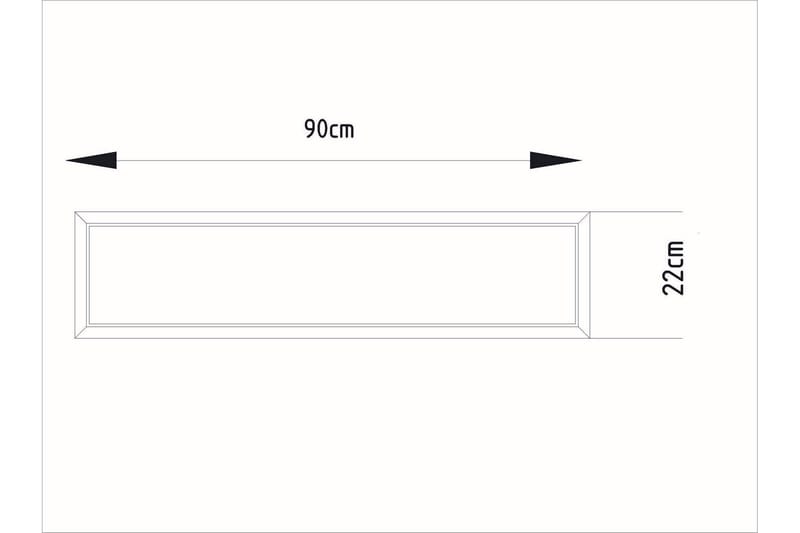Ocotla Veggspeil 90x22 cm - Hvit - Interiør - Speil - Veggspeil