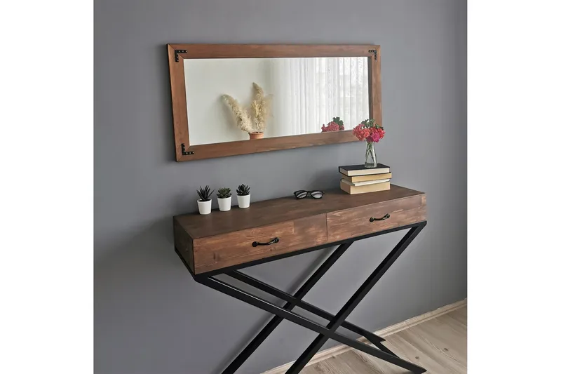 Oluwatise Dekorasjonsspeil 110 cm - Valnøtt - Interiør - Speil - Veggspeil