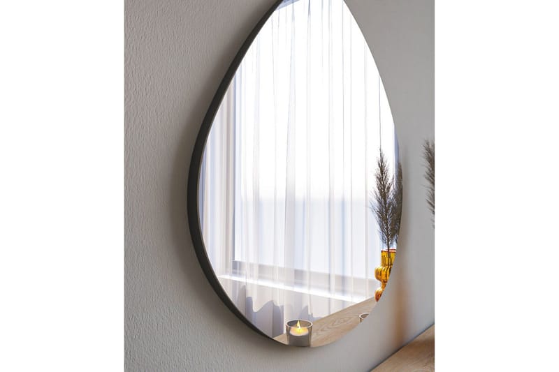 Omilo Speil 60 cm Asymmetrisk - Svart - Interiør - Speil - Veggspeil