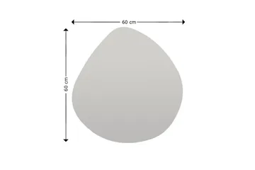 Omilo Speil 60 cm Asymmetrisk - Svart - Interiør - Speil - Veggspeil