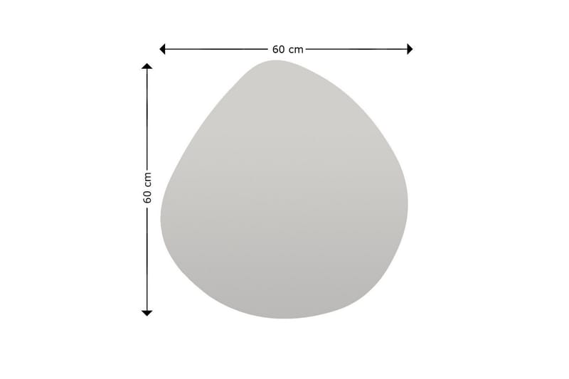 Omilo Speil 60 cm Asymmetrisk - Svart - Interiør - Speil - Veggspeil