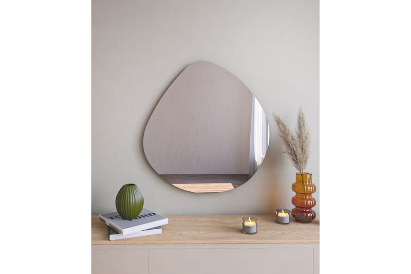 Omilo Speil 60 cm Asymmetrisk - Svart - Interiør - Speil - Veggspeil